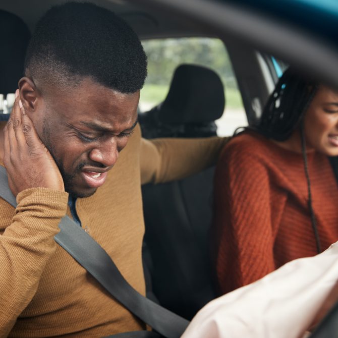 Driver and passenger injury from car accident