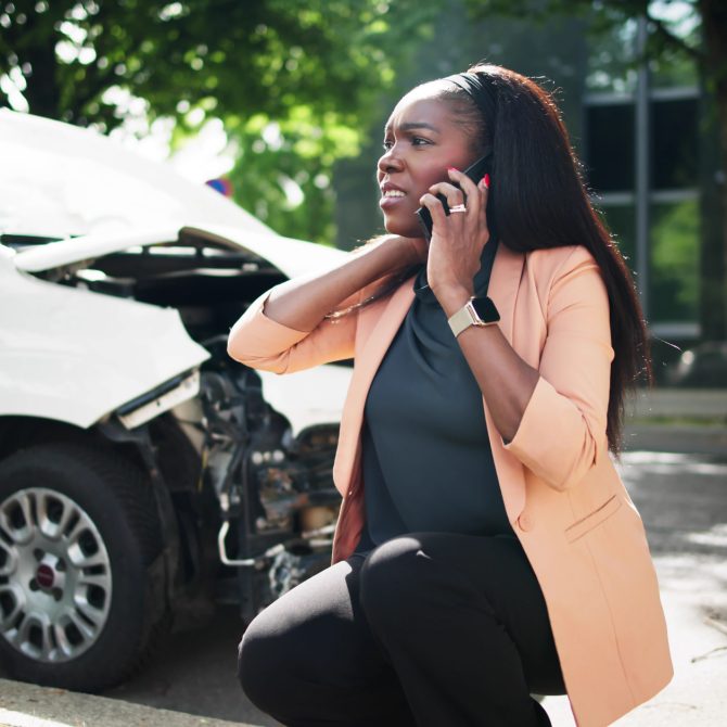 Woman in uninsured driver accident, hit by uninsured driver